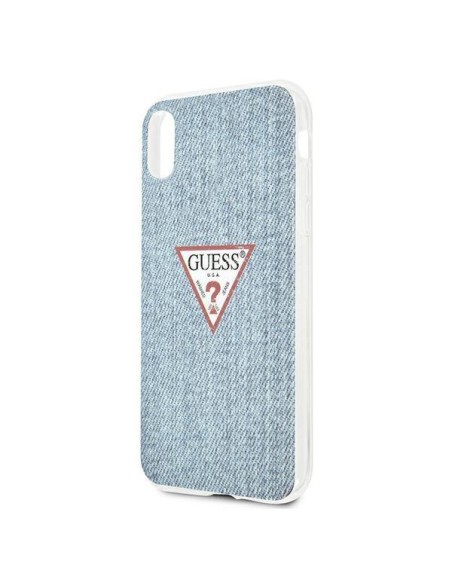 Guess GUHCI61PCUJULLB iPhone Xr mėlyna/ šviesiai mėlyna kieto dėklo džinsų kolekcija Guess GUHCI61PCUJULLB iPhone Xr mėlyna/ šviesiai mėlyna kieto dėklo džinsų kolekcija