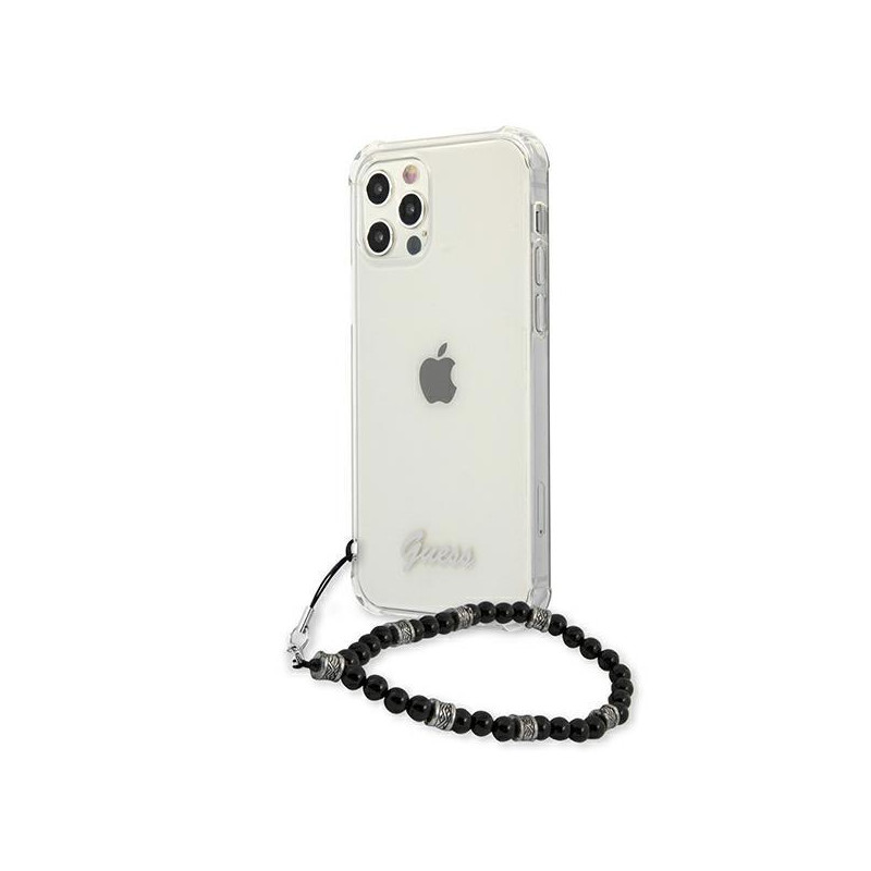 Guess Black Pearl dėklas, skirtas iPhone 12 / iPhone 12 Pro - skaidrus