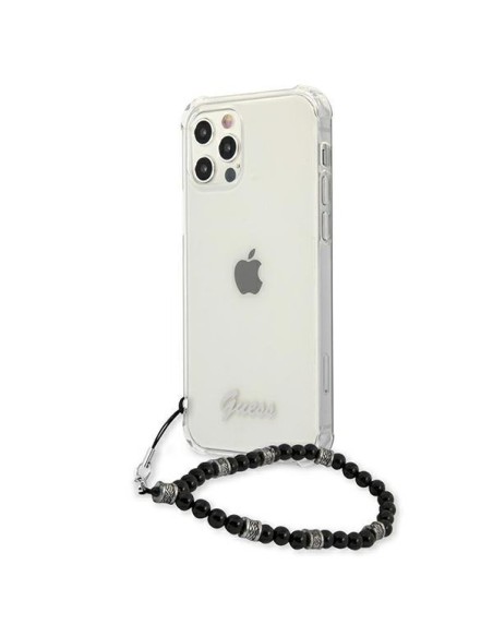 Guess Black Pearl dėklas, skirtas iPhone 12 / iPhone 12 Pro - skaidrus Guess Black Pearl dėklas, skirtas iPhone 12 / iPhone 12 Pro - skaidrus