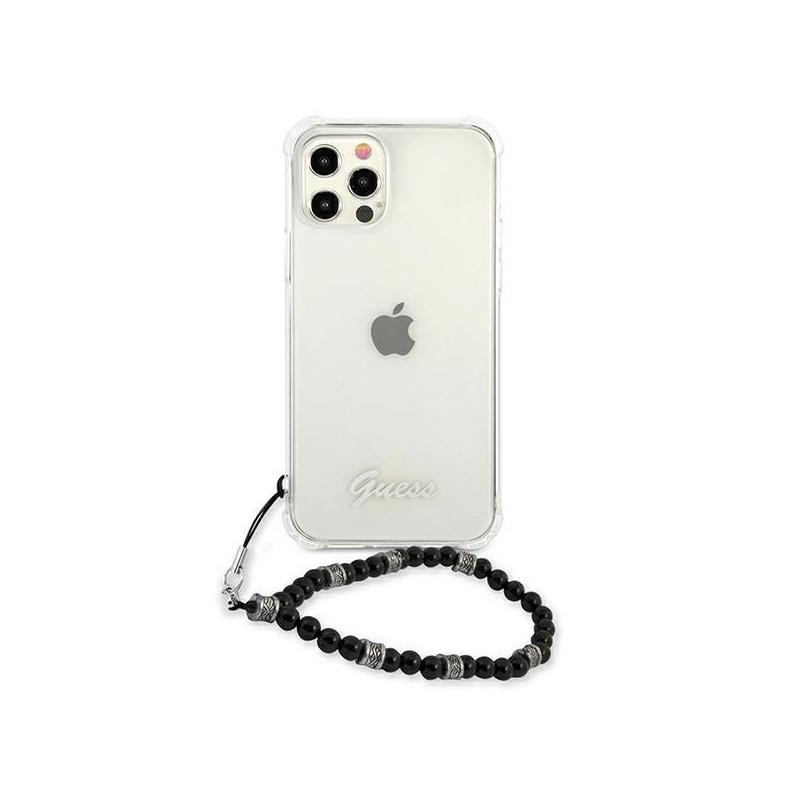 Guess Black Pearl dėklas, skirtas iPhone 12 / iPhone 12 Pro - skaidrus