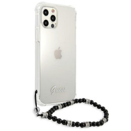 Guess Black Pearl dėklas, skirtas iPhone 12 / iPhone 12 Pro - skaidrus