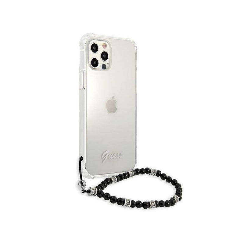 Guess Black Pearl dėklas, skirtas iPhone 12 / iPhone 12 Pro - skaidrus