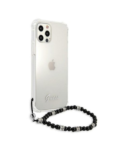 Guess Black Pearl dėklas, skirtas iPhone 12 / iPhone 12 Pro - skaidrus Guess Black Pearl dėklas, skirtas iPhone 12 / iPhone 12 Pro - skaidrus