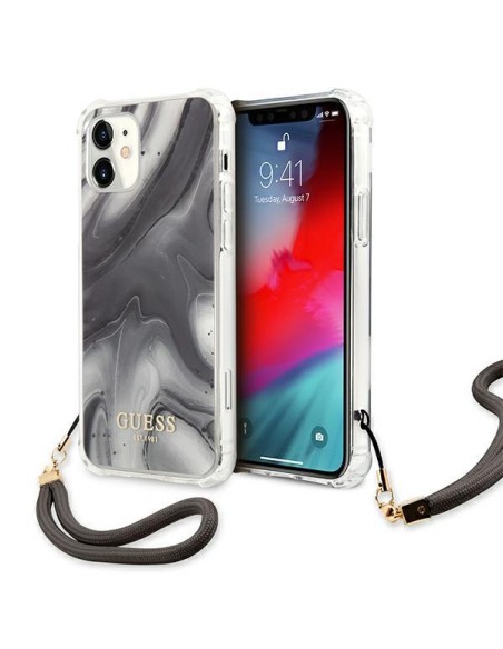 Guess Marble Collection dėklas iPhone 12 mini - pilkas Guess Marble Collection dėklas iPhone 12 mini - pilkas