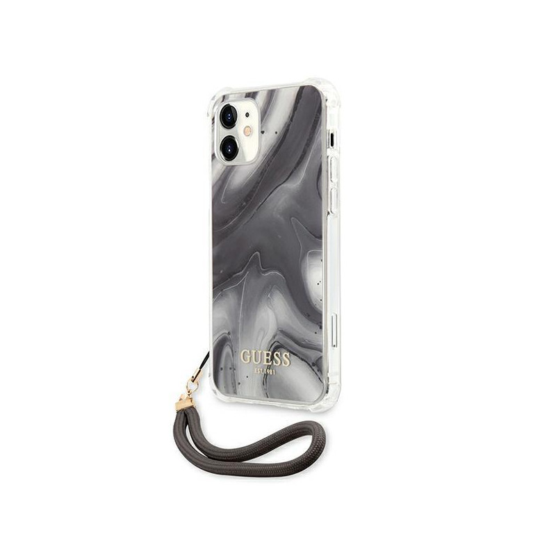 Guess Marble Collection dėklas iPhone 12 mini - pilkas