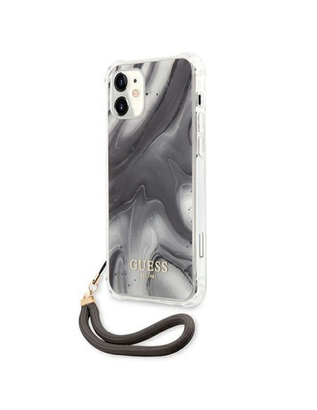 Guess Marble Collection dėklas iPhone 12 mini - pilkas Guess Marble Collection dėklas iPhone 12 mini - pilkas