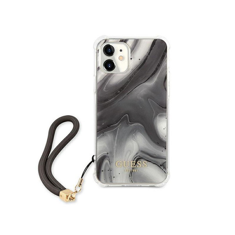 Guess Marble Collection dėklas iPhone 12 mini - pilkas