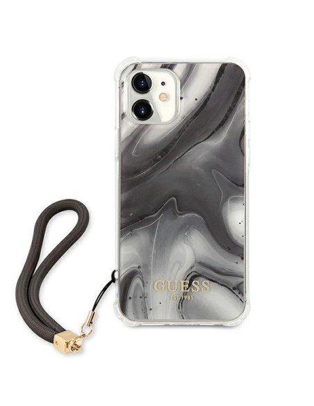 Guess Marble Collection dėklas iPhone 12 mini - pilkas Guess Marble Collection dėklas iPhone 12 mini - pilkas