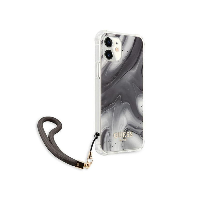 Guess Marble Collection dėklas iPhone 12 mini - pilkas