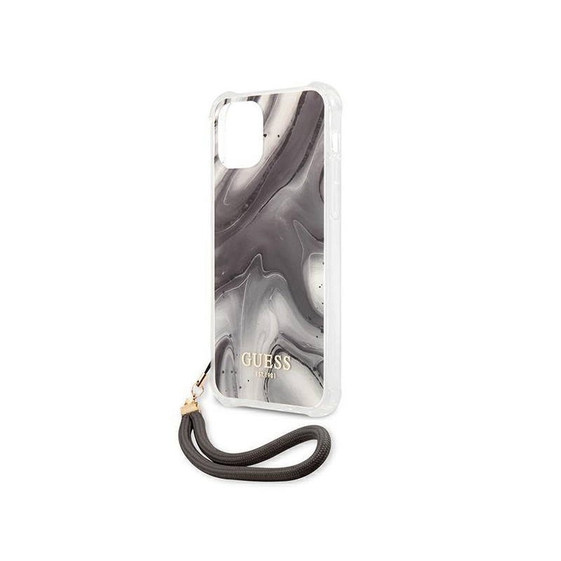 Guess Marble Collection dėklas iPhone 12 mini - pilkas