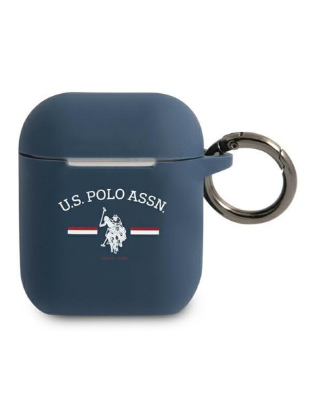JAV Polo Assn byla Silikono kolekcija, skirta AirPods 1/ 2 – tamsiai mėlyna