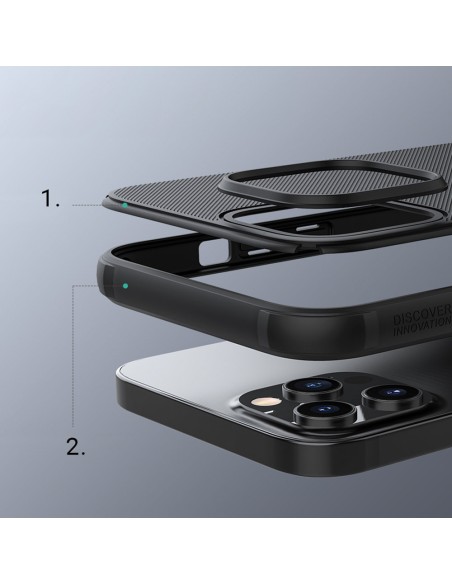 Nillkin Super Frosted Shield Pro patvarus dėklas, dangtelis skirtas iPhone 13 Pro Max, mėlynas