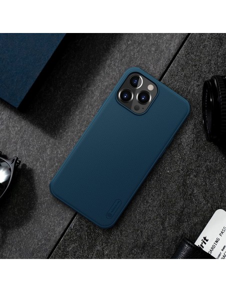 Nillkin Super Frosted Shield Pro patvarus dėklas, dangtelis skirtas iPhone 13 Pro Max, mėlynas