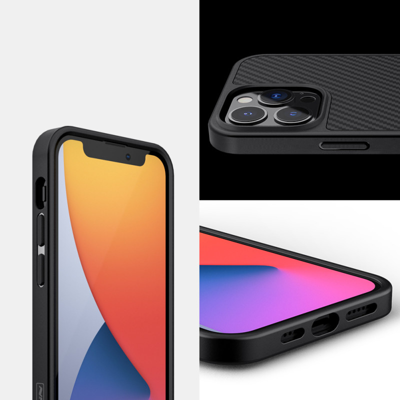 Nillkin Synthetic Fiber Carbon iPhone 13 Pro dėklas juodas