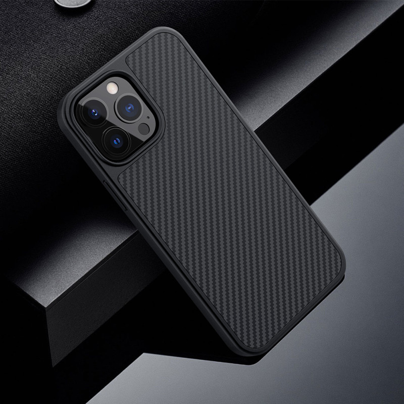 Nillkin Synthetic Fiber Carbon iPhone 13 Pro dėklas juodas
