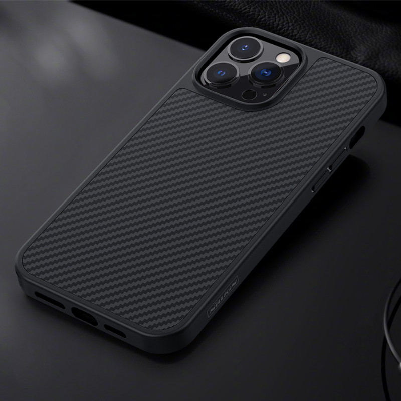 Nillkin Synthetic Fiber Carbon iPhone 13 Pro dėklas juodas