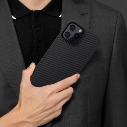Nillkin Synthetic Fiber Carbon iPhone 13 Pro dėklas juodas