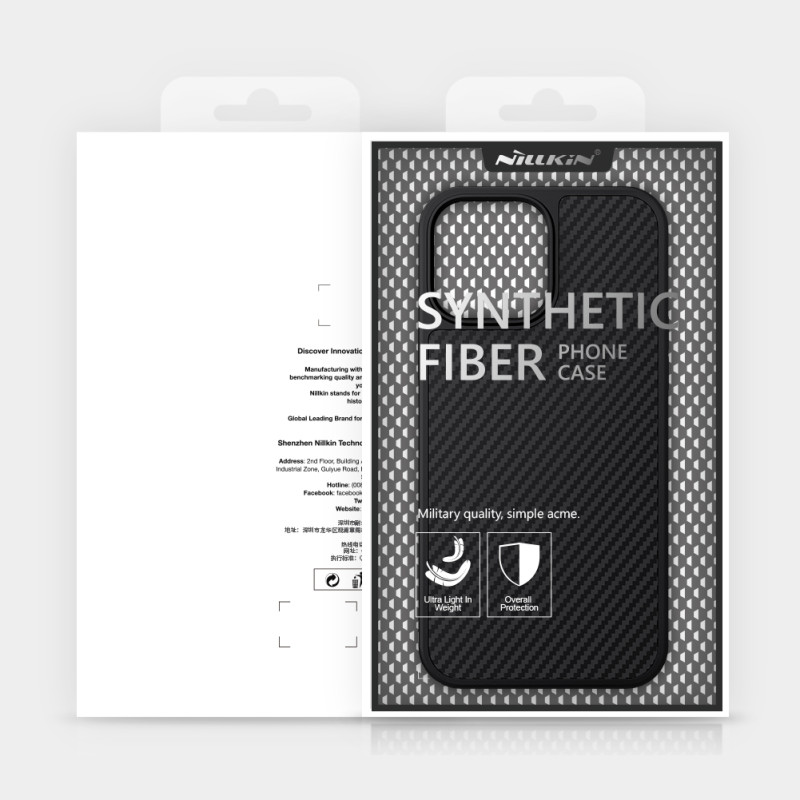 Nillkin Synthetic Fiber Carbon iPhone 13 Pro Max dėklas juodas