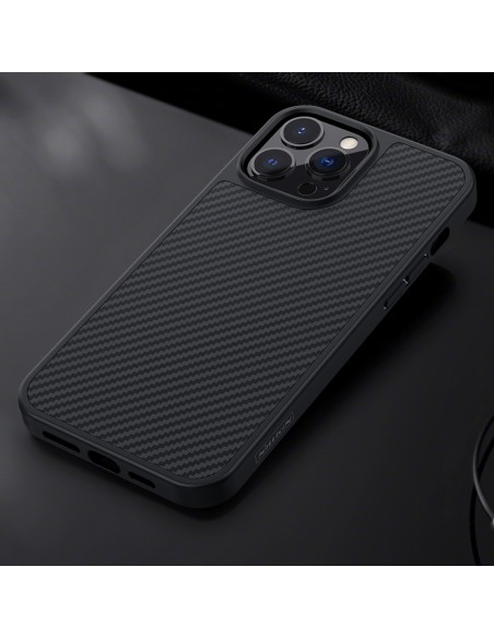 Nillkin Synthetic Fiber Carbon iPhone 13 Pro Max dėklas juodas