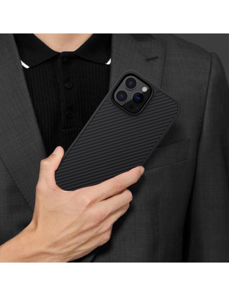 Nillkin Synthetic Fiber Carbon iPhone 13 Pro Max dėklas juodas