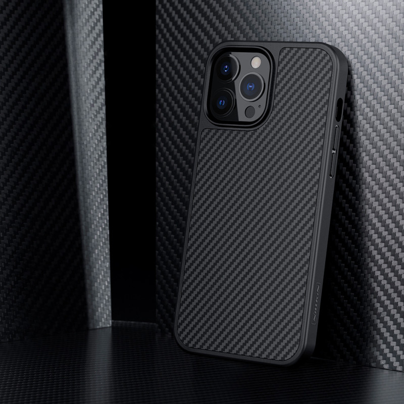 Nillkin Synthetic Fiber Carbon iPhone 13 Pro Max dėklas juodas