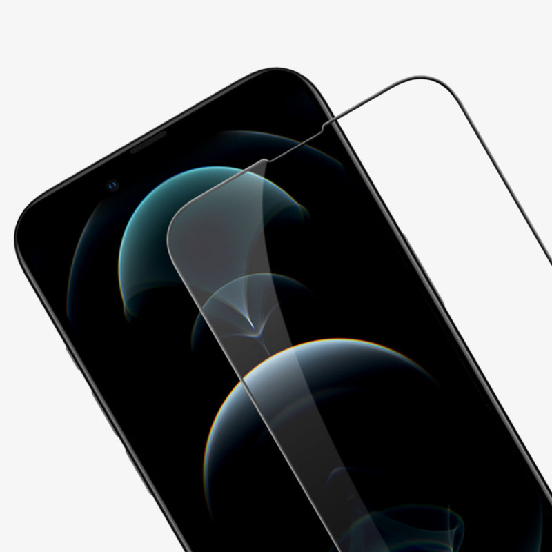 Nillkin CP+PRO itin plonas viso ekrano grūdintas stiklas su 0,2 mm rėmeliu 9H iPhone 13 mini juodas