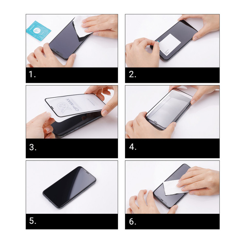 Nillkin CP+PRO itin plonas viso ekrano grūdintas stiklas su 0,2 mm rėmeliu 9H iPhone 13 mini juodas