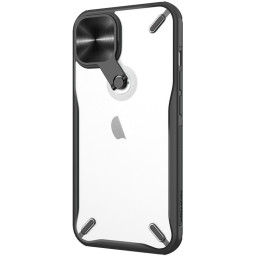 Nillkin Cyclops Case tvirtas dėklas su fotoaparato dangteliu ir sulankstomu stovu iPhone 13 juodai