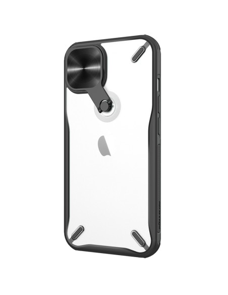 Nillkin Cyclops Case tvirtas dėklas su fotoaparato dangteliu ir sulankstomu stovu iPhone 13 juodai