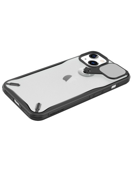 Nillkin Cyclops Case tvirtas dėklas su fotoaparato dangteliu ir sulankstomu stovu iPhone 13 juodai