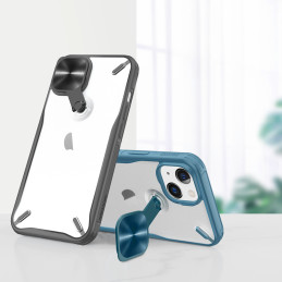 Nillkin Cyclops Case tvirtas dėklas su fotoaparato dangteliu ir sulankstomu stovu iPhone 13 juodai