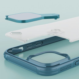 Nillkin Cyclops Case tvirtas dėklas su fotoaparato dangteliu ir sulankstomu stovu iPhone 13 juodai