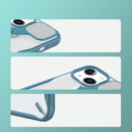 Nillkin Cyclops Case tvirtas dėklas su fotoaparato dangteliu ir sulankstomu stovu iPhone 13 juodai