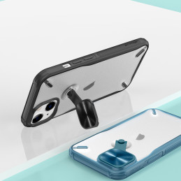 Nillkin Cyclops Case tvirtas dėklas su fotoaparato dangteliu ir sulankstomu stovu iPhone 13 juodai