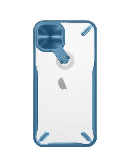 Nillkin Cyclops Case tvirtas dėklas su fotoaparato dangteliu ir sulankstomu stovu iPhone 13 mėlynam Nillkin Cyclops Case tvirtas dėklas su fotoaparato dangteliu ir sulankstomu stovu iPhone 13 mėlynam