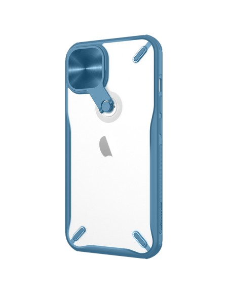 Nillkin Cyclops Case tvirtas dėklas su fotoaparato dangteliu ir sulankstomu stovu iPhone 13 mėlynam Nillkin Cyclops Case tvirtas dėklas su fotoaparato dangteliu ir sulankstomu stovu iPhone 13 mėlynam