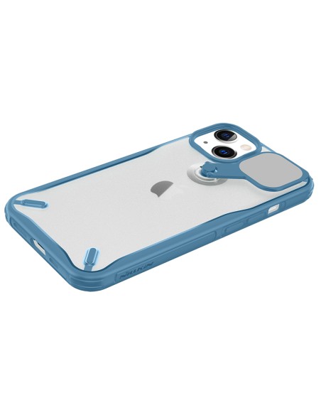 Nillkin Cyclops Case tvirtas dėklas su fotoaparato dangteliu ir sulankstomu stovu iPhone 13 mėlynam Nillkin Cyclops Case tvirtas dėklas su fotoaparato dangteliu ir sulankstomu stovu iPhone 13 mėlynam