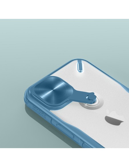 Nillkin Cyclops Case tvirtas dėklas su fotoaparato dangteliu ir sulankstomu stovu iPhone 13 mėlynam Nillkin Cyclops Case tvirtas dėklas su fotoaparato dangteliu ir sulankstomu stovu iPhone 13 mėlynam