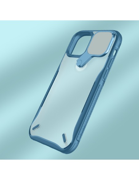 Nillkin Cyclops Case tvirtas dėklas su fotoaparato dangteliu ir sulankstomu stovu iPhone 13 mėlynam Nillkin Cyclops Case tvirtas dėklas su fotoaparato dangteliu ir sulankstomu stovu iPhone 13 mėlynam