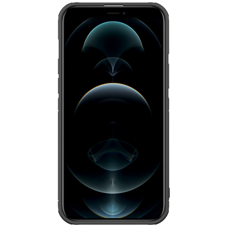 Nillkin Cyclops Case tvirtas dėklas su fotoaparato dangteliu ir sulankstomu stovu iPhone 13 Pro juodas