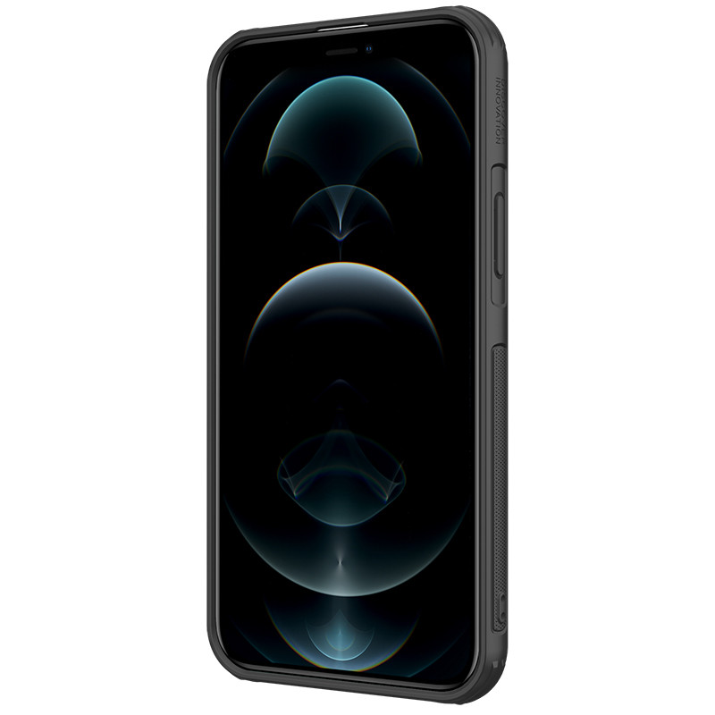 Nillkin Cyclops Case tvirtas dėklas su fotoaparato dangteliu ir sulankstomu stovu iPhone 13 Pro juodas
