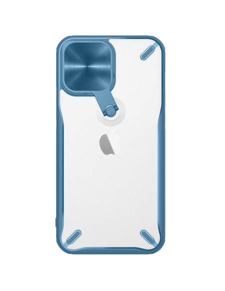 Nillkin Cyclops Case patvarus dėklas su fotoaparato dangteliu ir sulankstomu stovu iPhone 13 Pro mėlynai Nillkin Cyclops Case patvarus dėklas su fotoaparato dangteliu ir sulankstomu stovu iPhone 13 Pro mėlynai