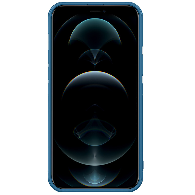 Nillkin Cyclops Case patvarus dėklas su fotoaparato dangteliu ir sulankstomu stovu iPhone 13 Pro mėlynai