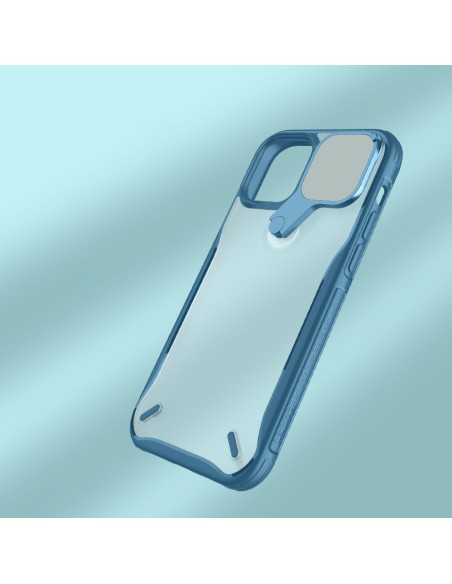 Nillkin Cyclops Case patvarus dėklas su fotoaparato dangteliu ir sulankstomu stovu iPhone 13 Pro mėlynai Nillkin Cyclops Case patvarus dėklas su fotoaparato dangteliu ir sulankstomu stovu iPhone 13 Pro mėlynai