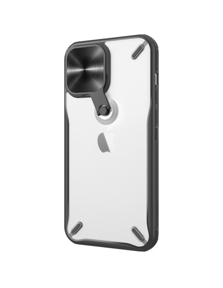 Nillkin Cyclops Case tvirtas dėklas su fotoaparato dangteliu ir sulankstomu stovu iPhone 13 Pro Max juodas