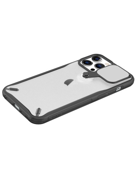 Nillkin Cyclops Case tvirtas dėklas su fotoaparato dangteliu ir sulankstomu stovu iPhone 13 Pro Max juodas