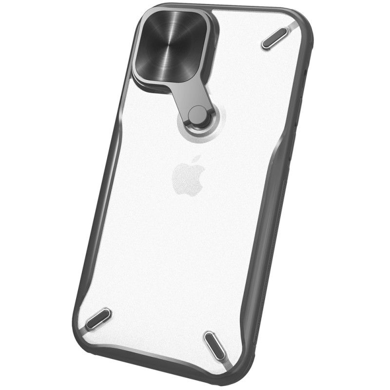 Nillkin Cyclops Case tvirtas dėklas su fotoaparato dangteliu ir sulankstomu stovu iPhone 13 Pro Max juodas