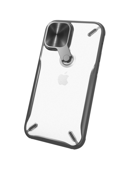 Nillkin Cyclops Case tvirtas dėklas su fotoaparato dangteliu ir sulankstomu stovu iPhone 13 Pro Max juodas