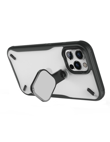 Nillkin Cyclops Case tvirtas dėklas su fotoaparato dangteliu ir sulankstomu stovu iPhone 13 Pro Max juodas
