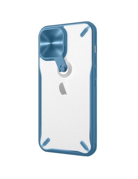 Nillkin Cyclops Case patvarus dėklas su fotoaparato dangteliu ir sulankstomu stovu iPhone 13 Pro Max mėlynai Nillkin Cyclops Case patvarus dėklas su fotoaparato dangteliu ir sulankstomu stovu iPhone 13 Pro Max mėlynai